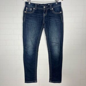 Miss Me Womens Mid rise Flap Pocket easy skinny jeans size 25